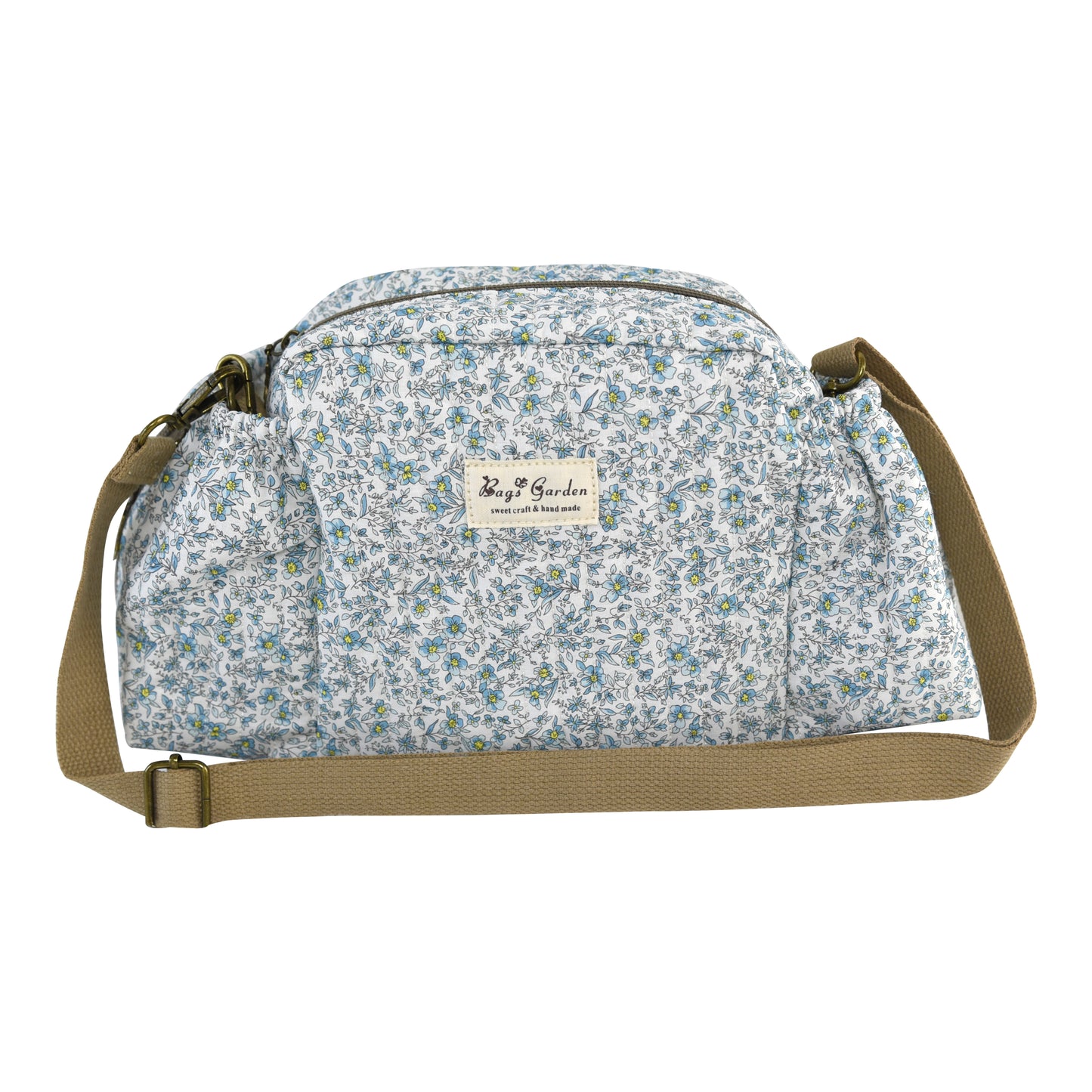 Bolso Organizador Floral para Carrito de Bebé de Algodón