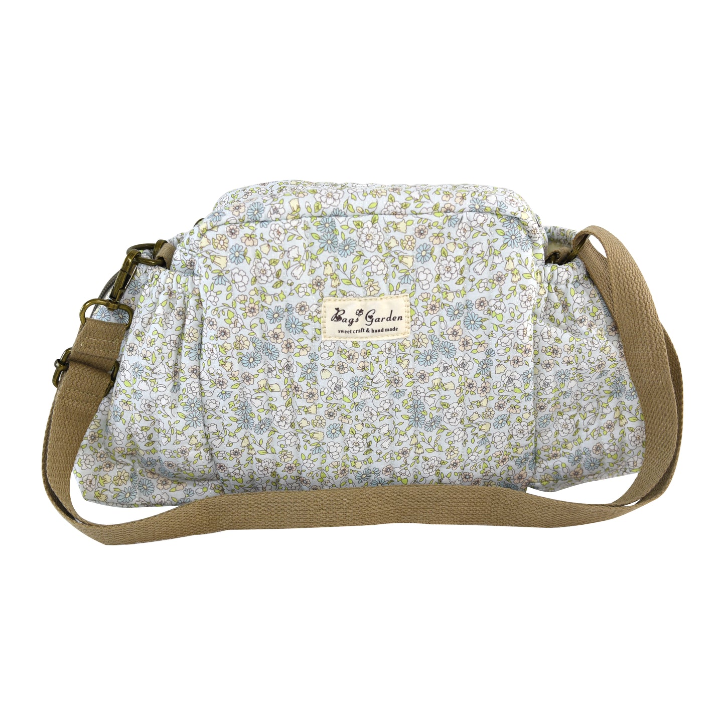 Bolso Organizador Floral para Carrito de Bebé de Algodón