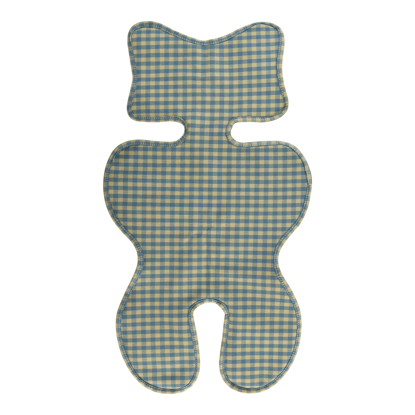 Colchoneta Transpirable para Carrito de Bebé de Algodón a Cuadros con Malla 3D