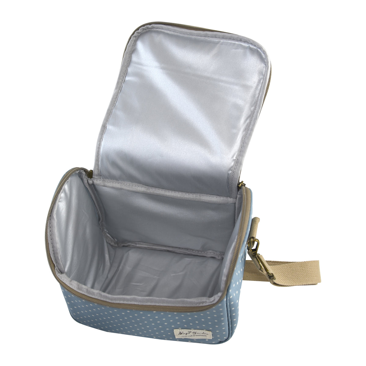 Bolso nevera de lunares con asa y correa extraíble