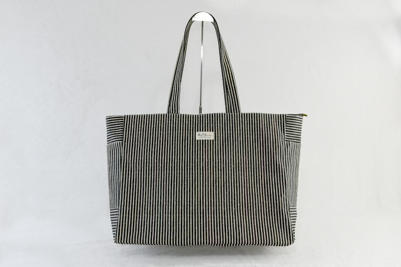 Bolso de playa impermeable de rayas