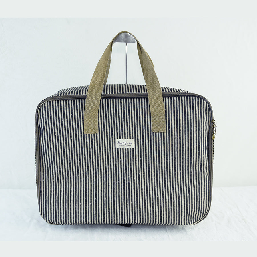 Maleta grande impermeable de rayas