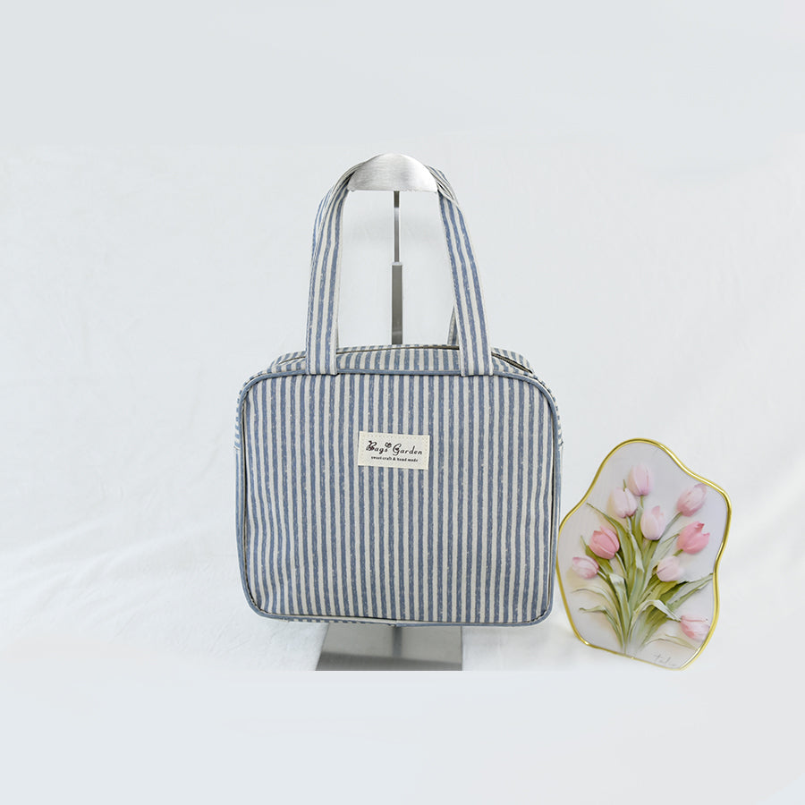 Bolso de mano pequeño impermeable rayas