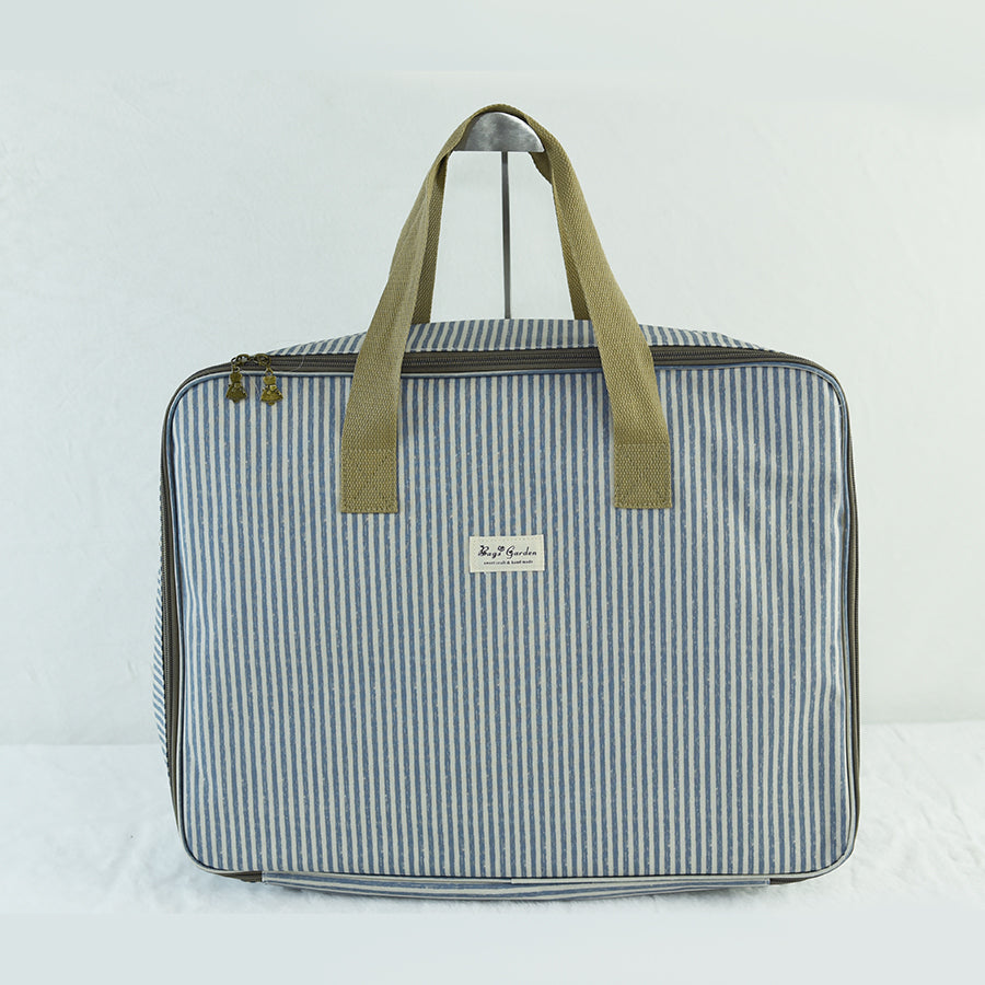 Maleta grande impermeable de rayas