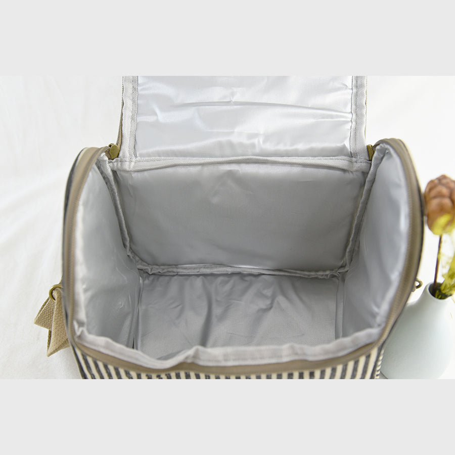 Bolsa nevera impermeable con rayas