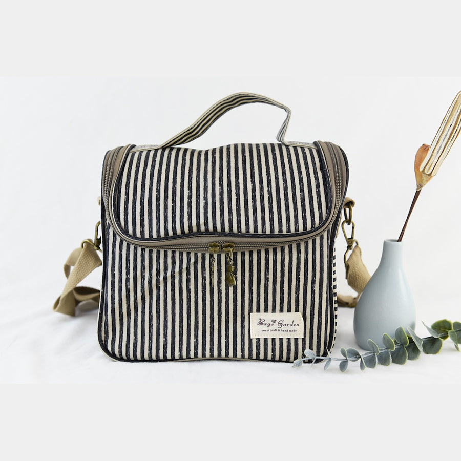 Bolsa nevera impermeable con rayas