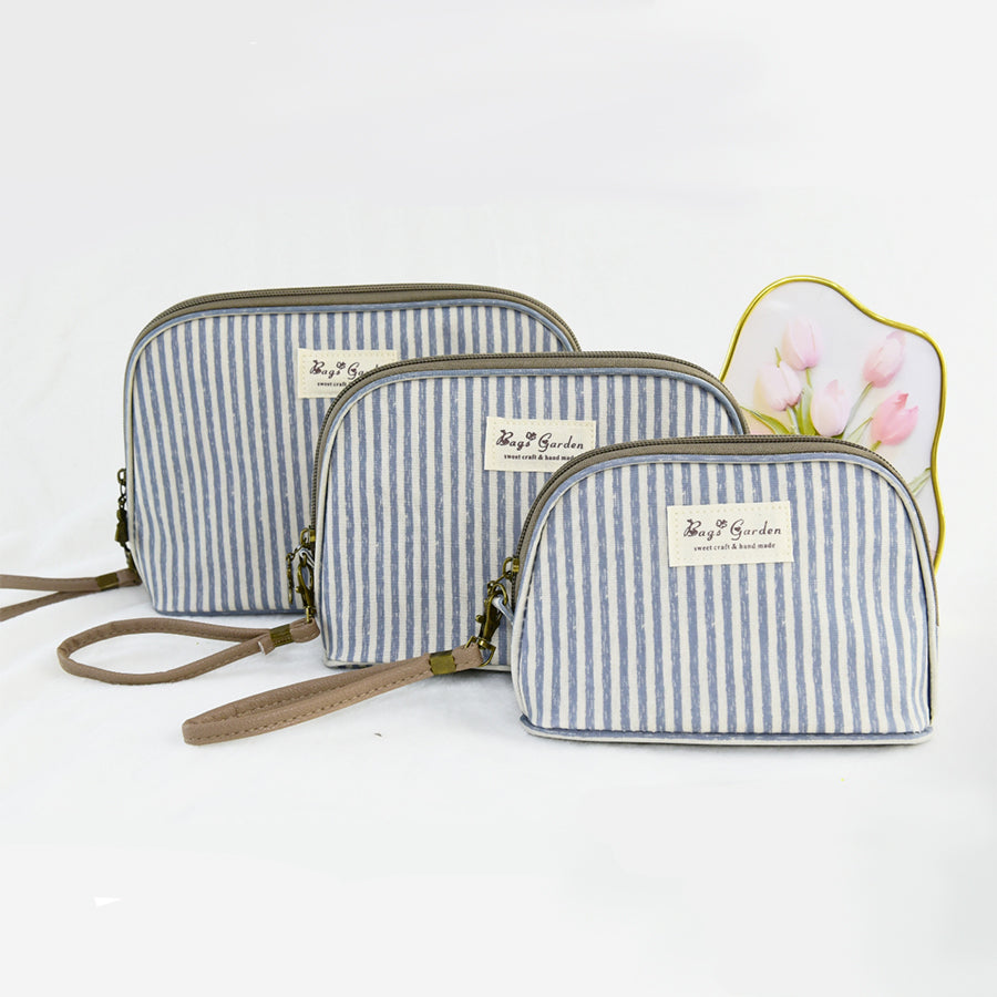 Neceser de 3 piezas impermeable de rayas