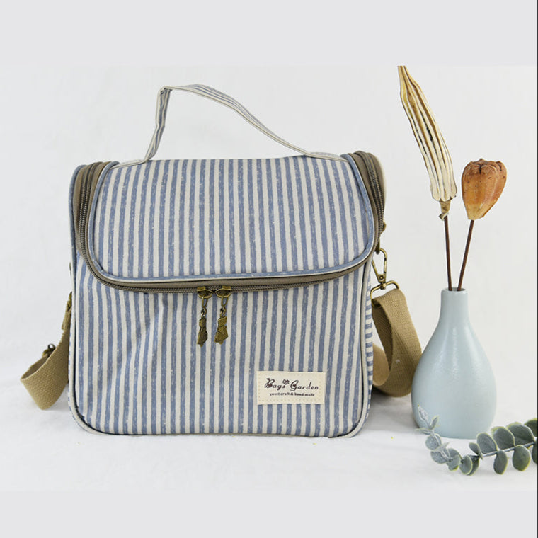 Bolsa nevera impermeable con rayas