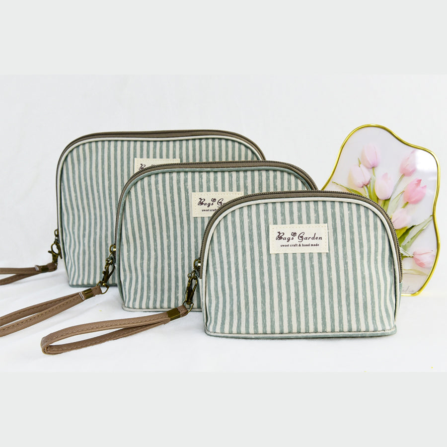 Neceser de 3 piezas impermeable de rayas