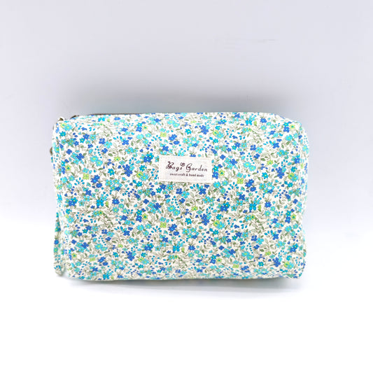Neceser  grande de algodón floral