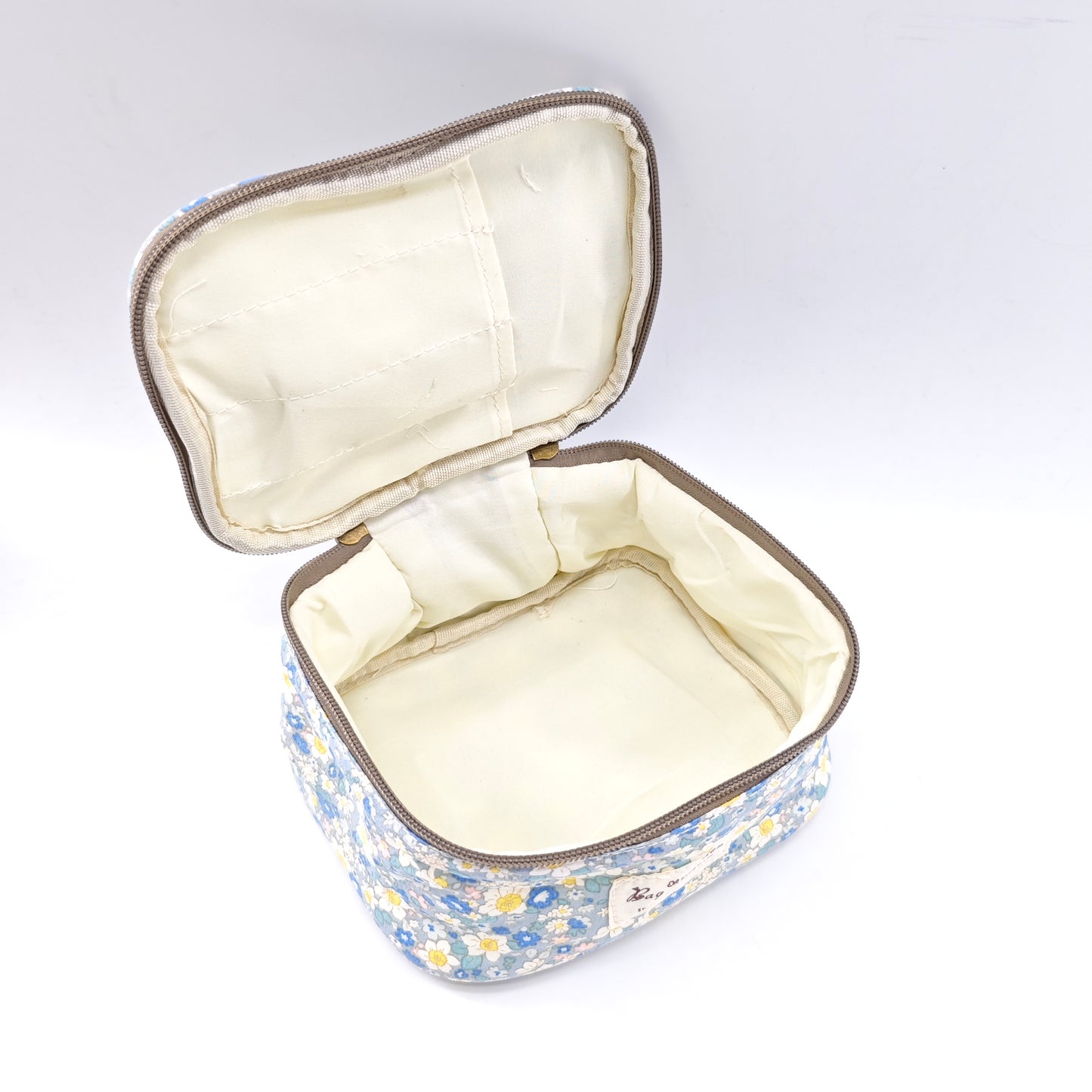 Cotton Toiletry Bag with Floral Print