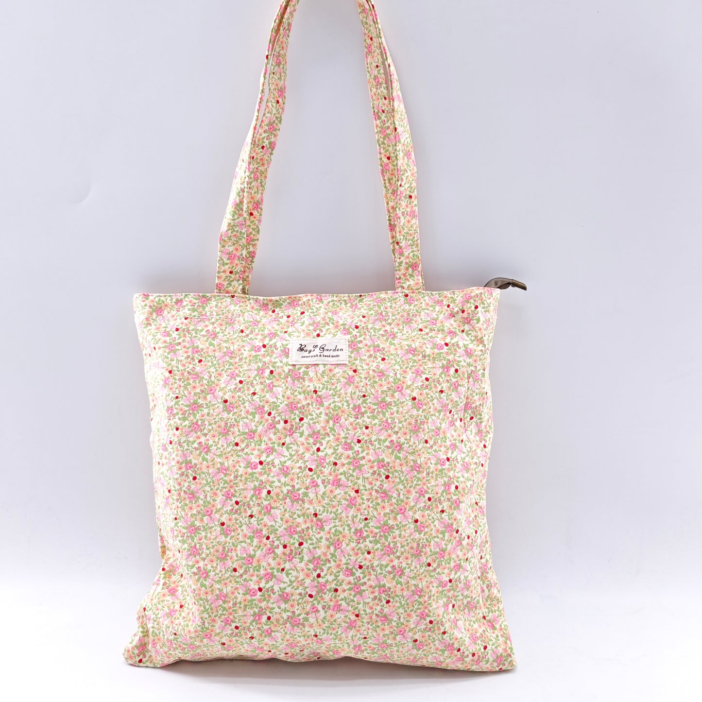 Floral cotton shoulder bag