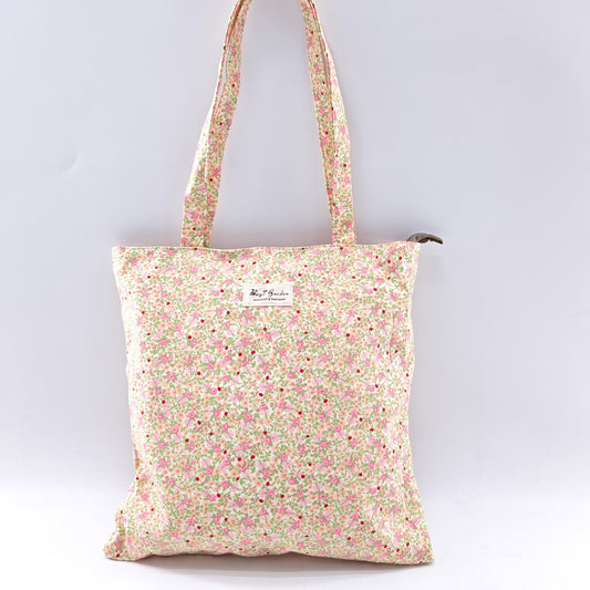Floral cotton shoulder bag