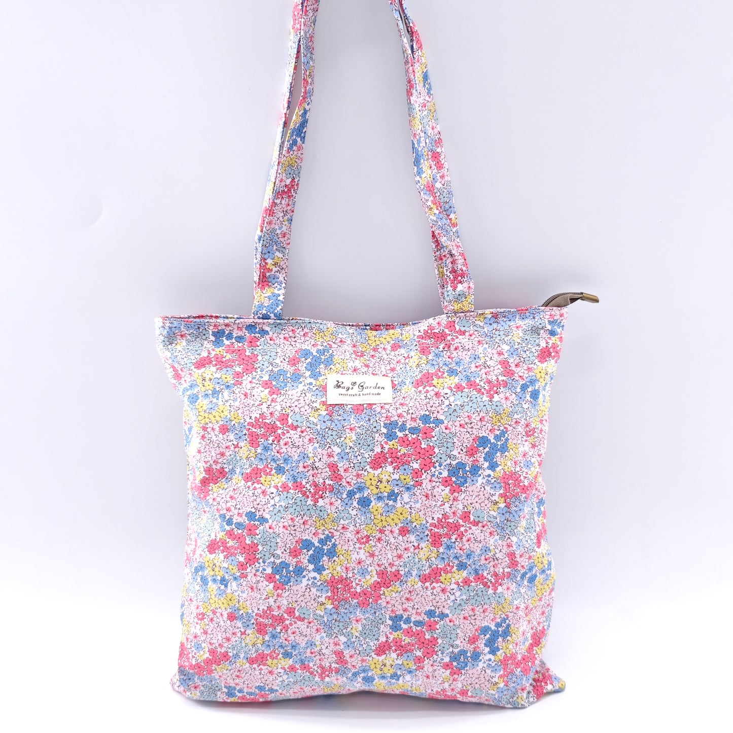 Floral cotton shoulder bag