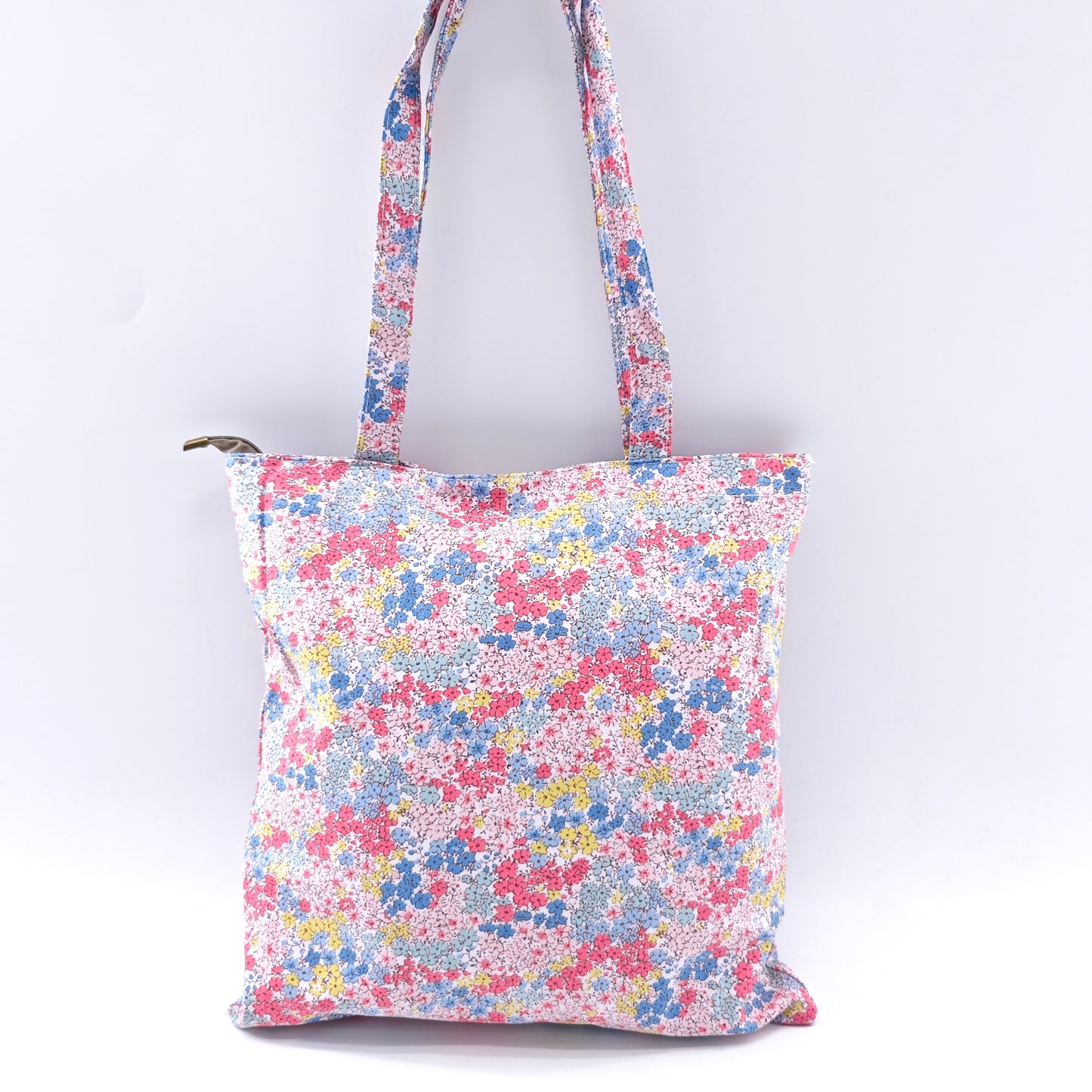 Floral cotton shoulder bag
