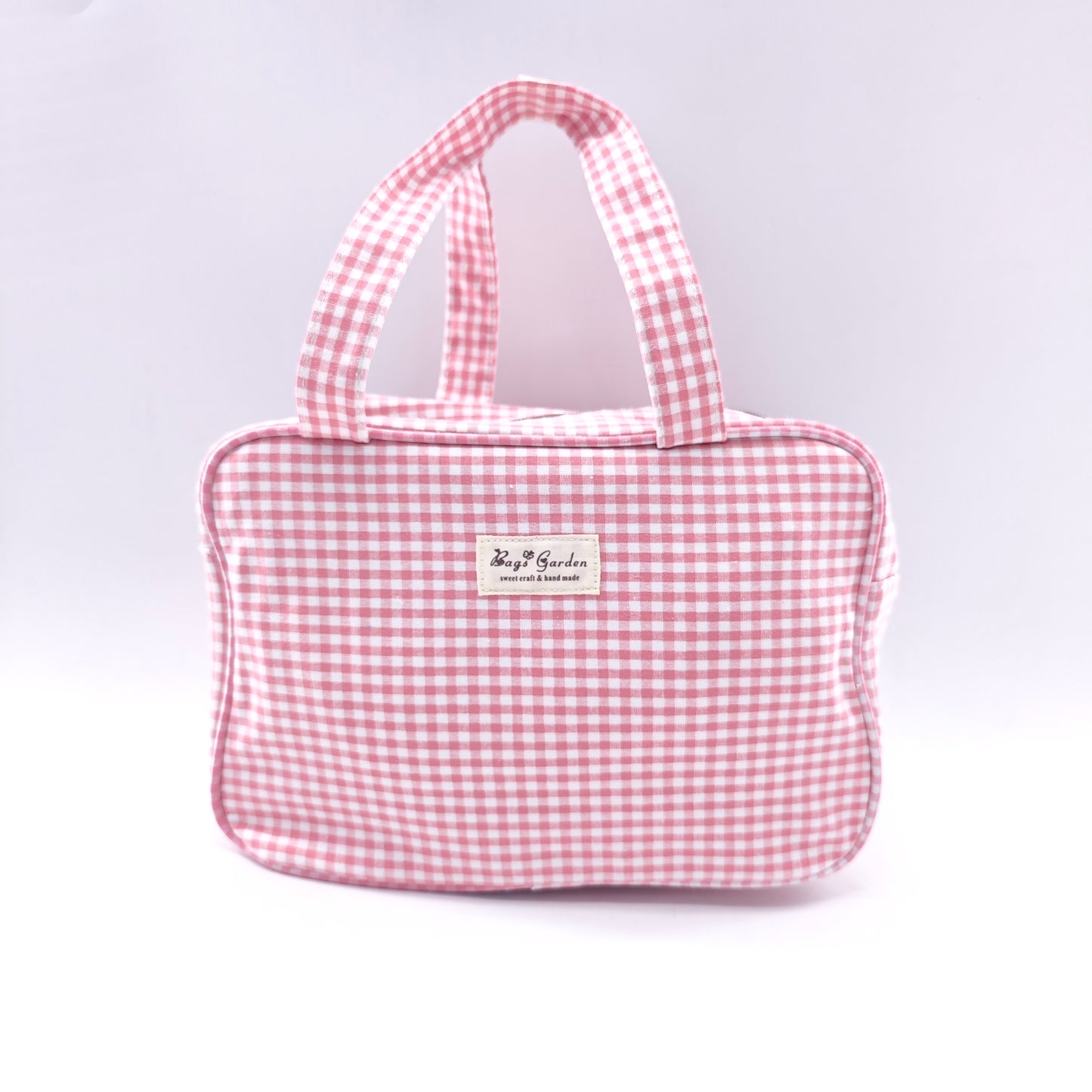 Vichy cotton handbag