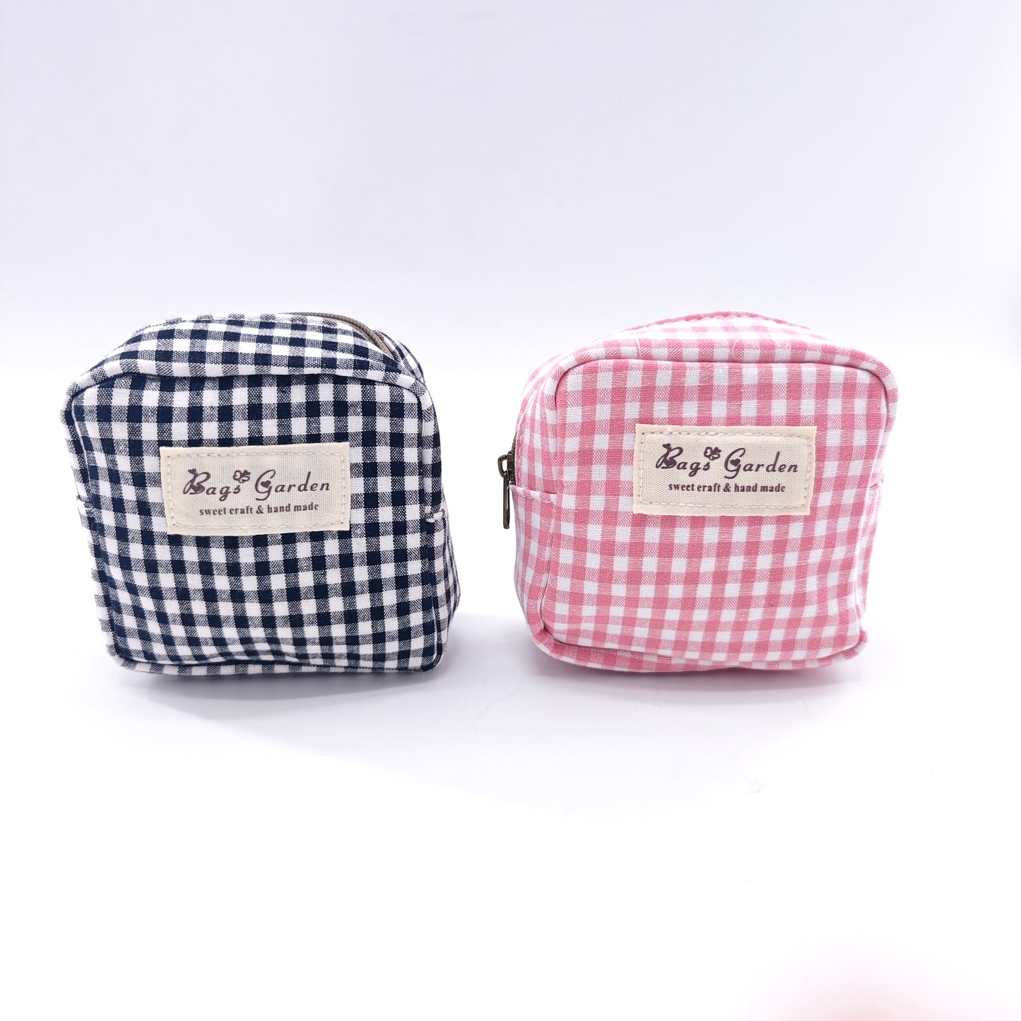 Vichy cotton purse