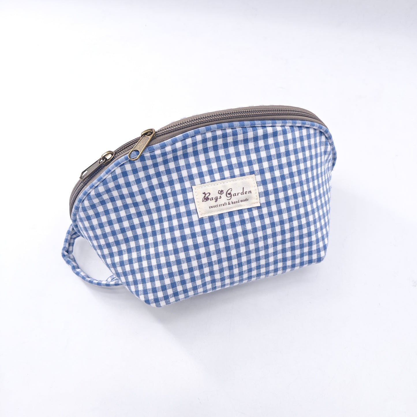 Neceser pequeño de algodón Vichy