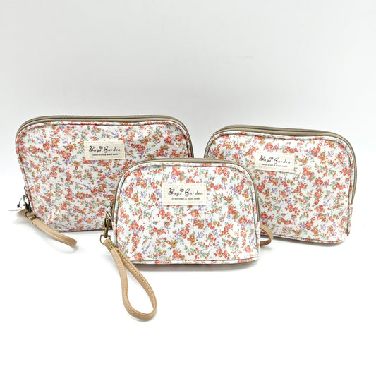 Set de 3 neceseres impermeables de flores
