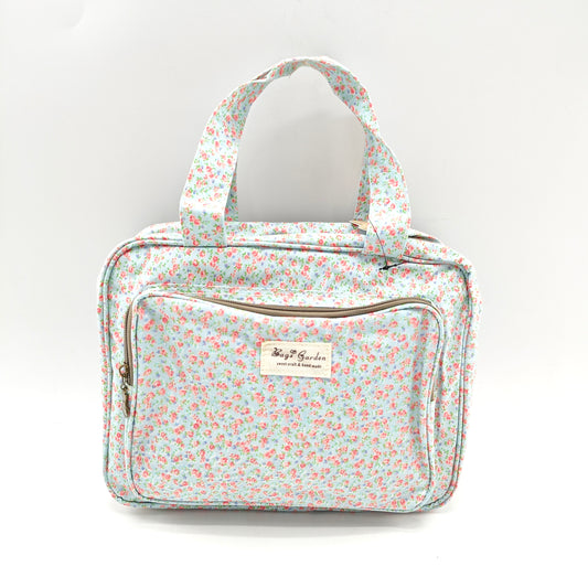 Neceser grande colgable impermeable de flores
