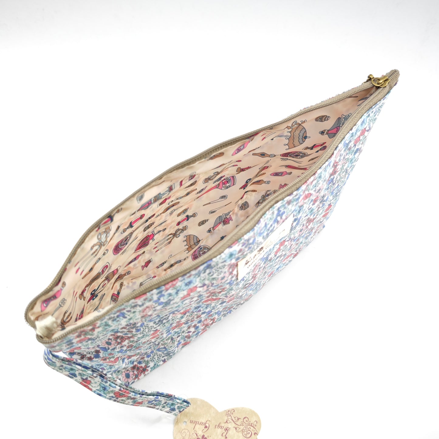 Neceser grande impermeable con flores