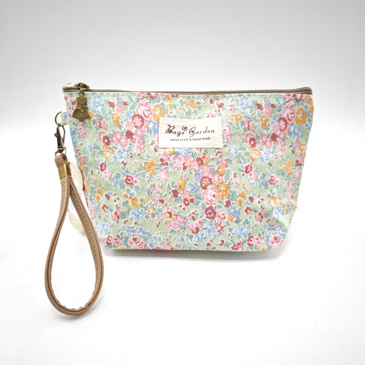Neceser pequeño impermeable con flores