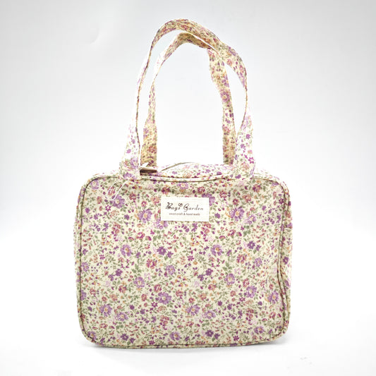 Bolso de mano impermeable con flores – formato cuadrado