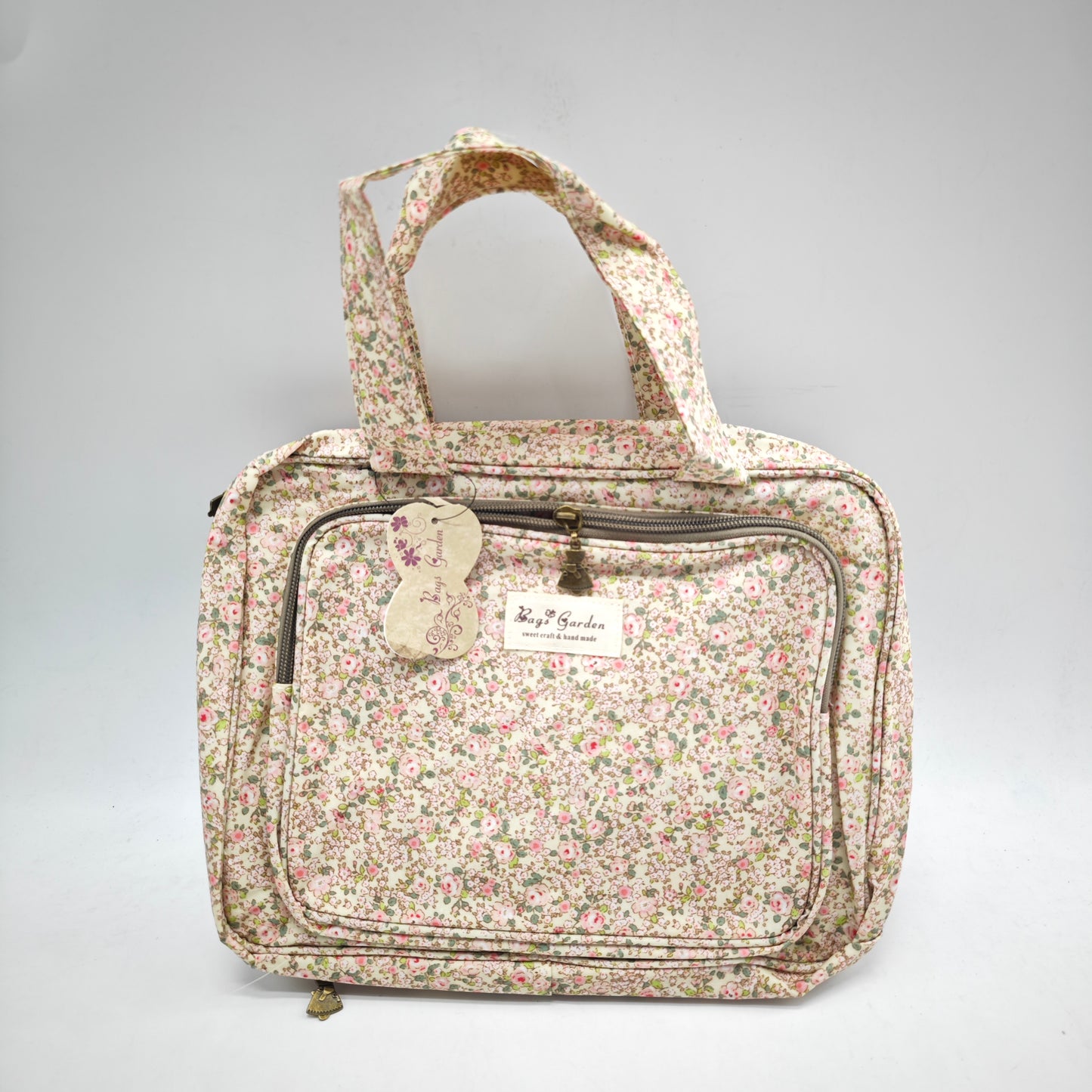 Neceser grande colgable impermeable de flores