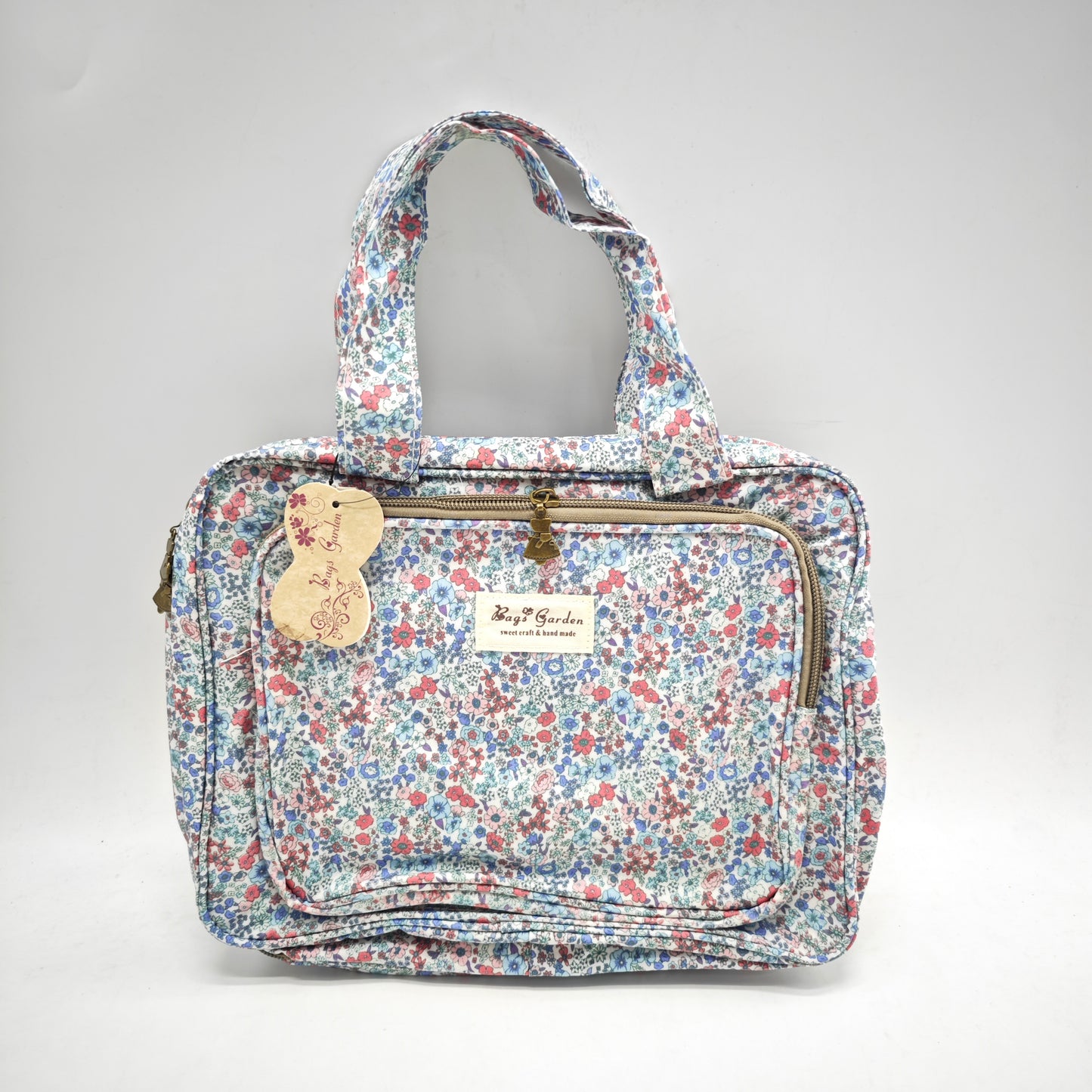 Neceser grande colgable impermeable de flores