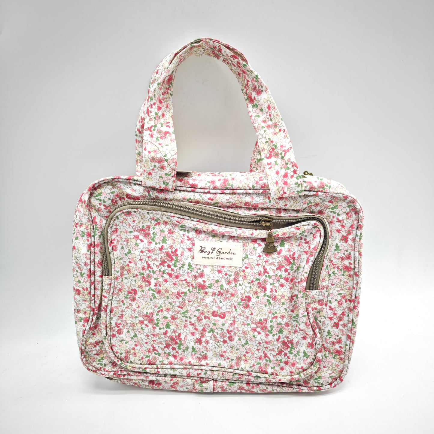 Neceser grande colgable impermeable de flores