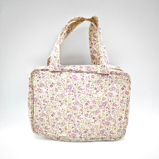 Neceser grande colgable impermeable de flores