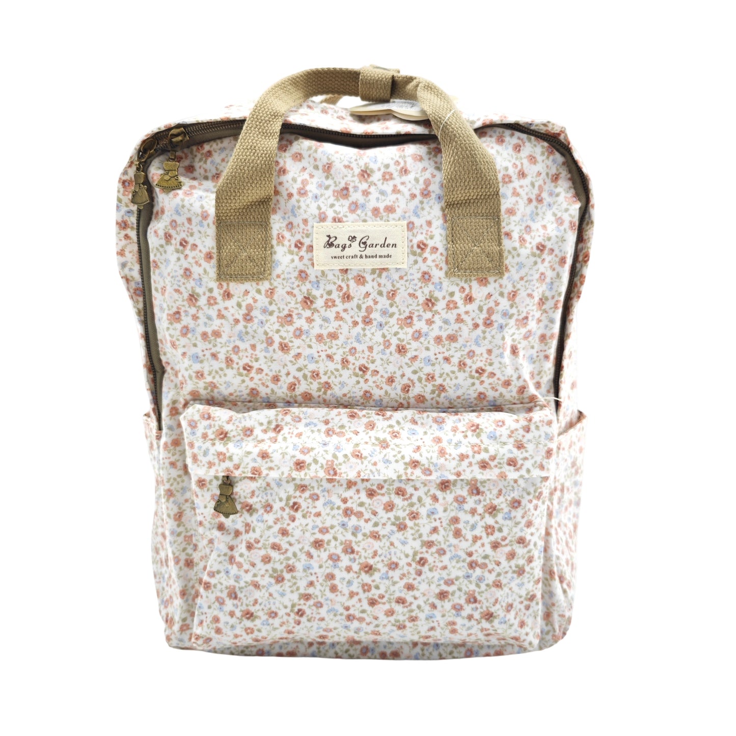 Mochila doble asa Impermeable con flores para mamás y uso diario