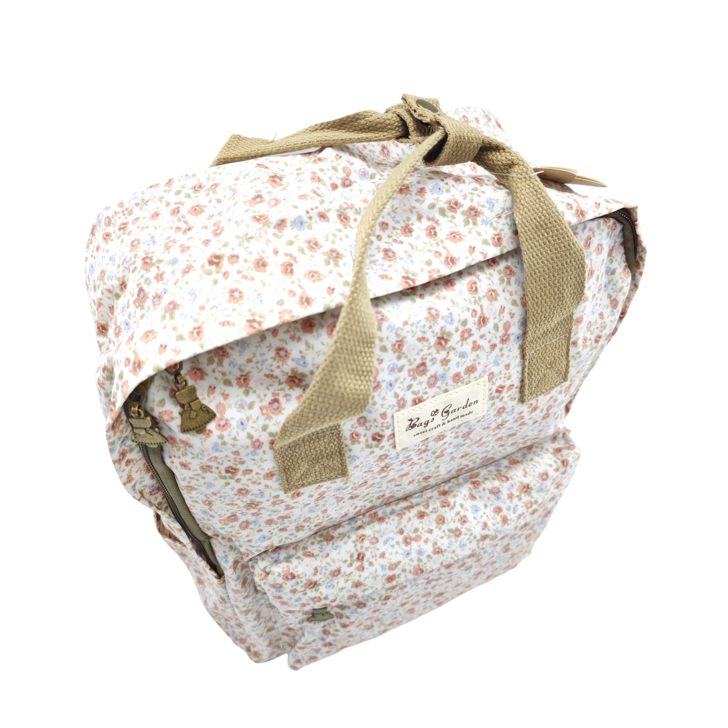 Mochila doble asa Impermeable con flores para mamás y uso diario