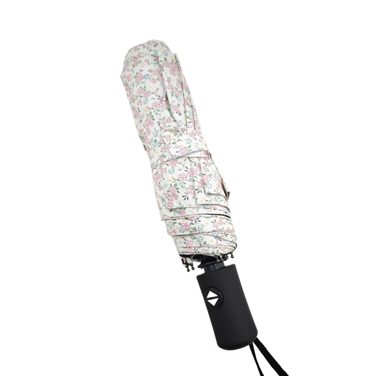 Paraguas Plegable Automático Floral – Protección Solar e Impermeable｜Rosa lila floral