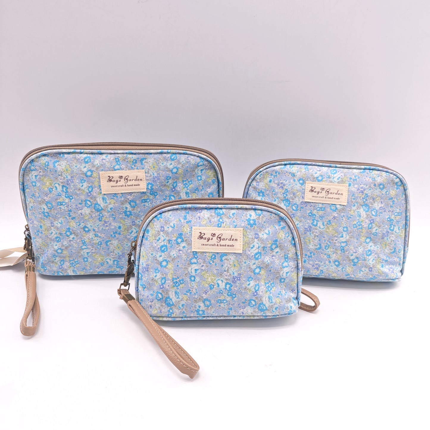 Set de 3 neceseres impermeables flores – Bolsas de aseo multiusos