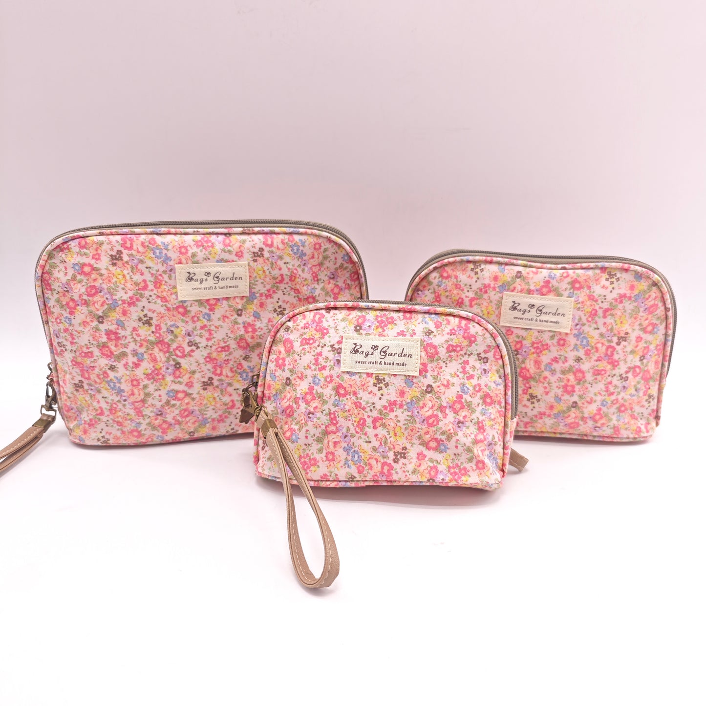 Set de 3 neceseres impermeables flores – Bolsas de aseo multiusos