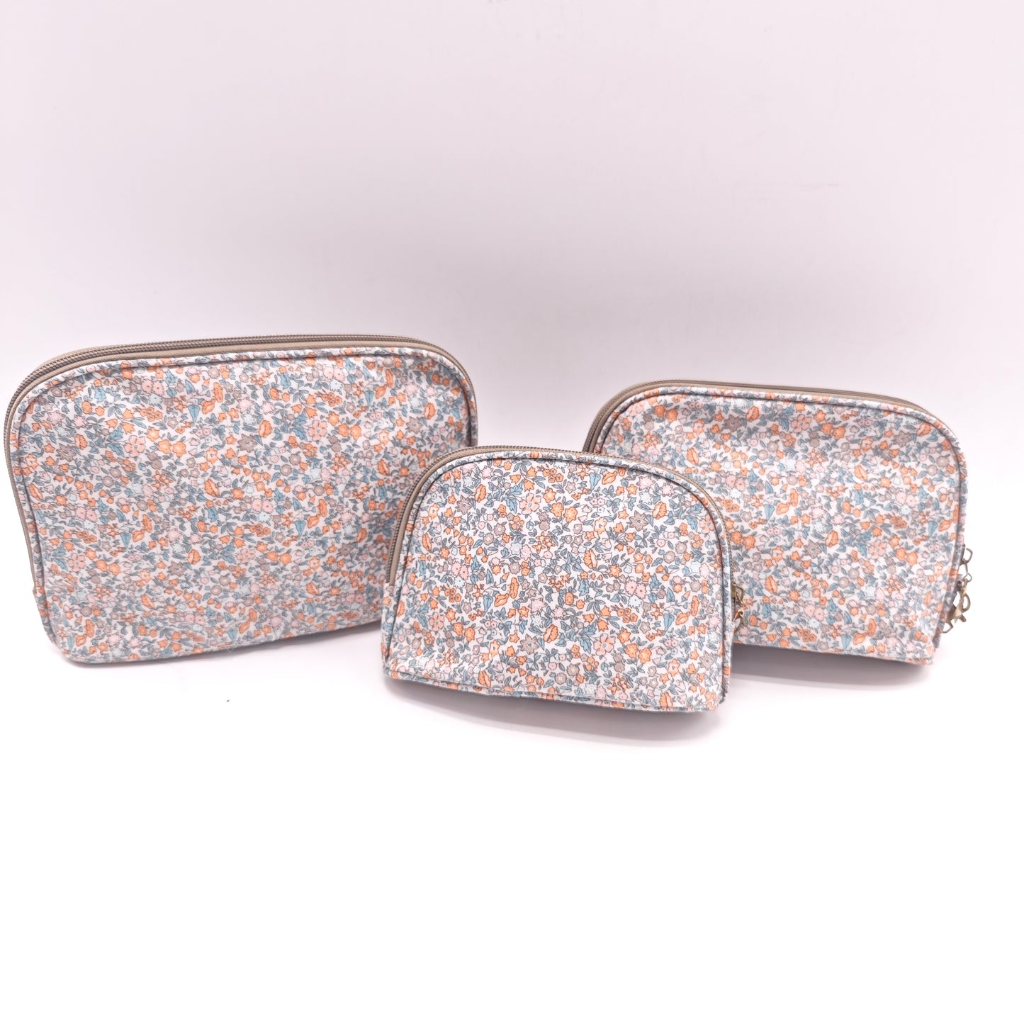 Set de 3 neceseres impermeables flores – Bolsas de aseo multiusos