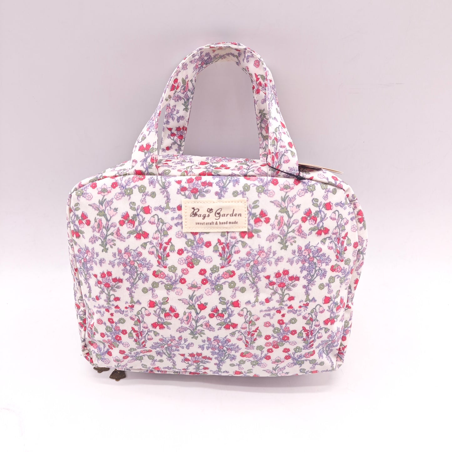 Neceser doble impermeable con estampado flora