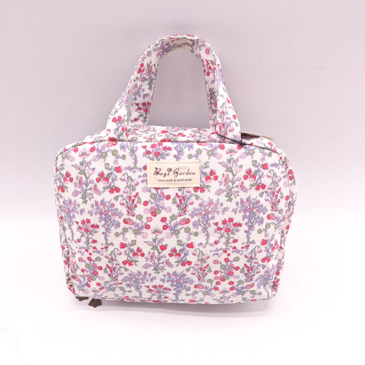 Neceser doble impermeable con estampado flora