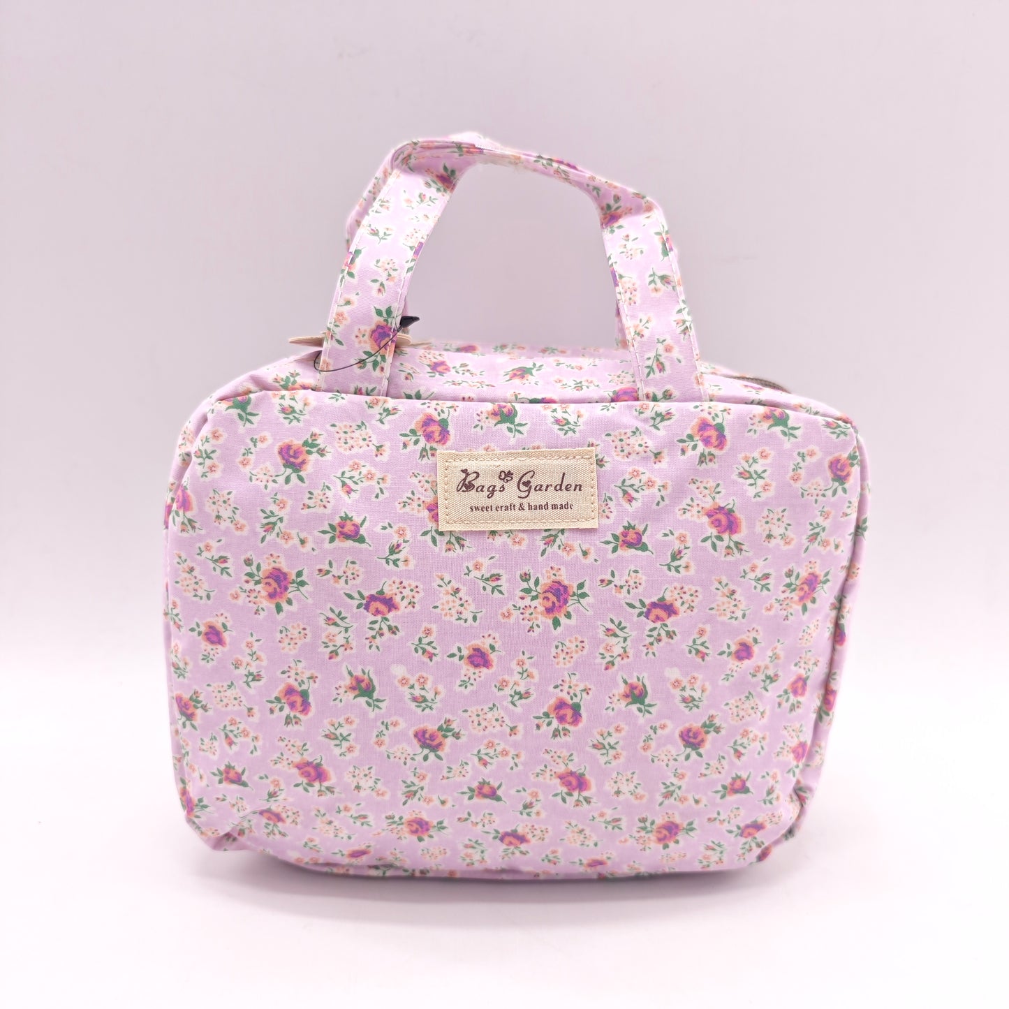 Neceser doble impermeable con estampado flora