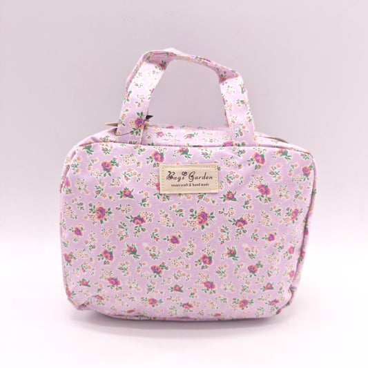 Neceser doble impermeable con estampado flora