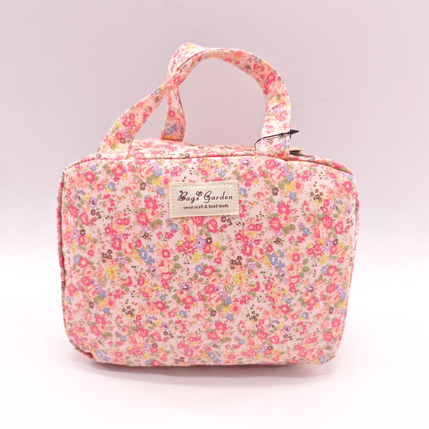 Neceser doble impermeable con estampado flora