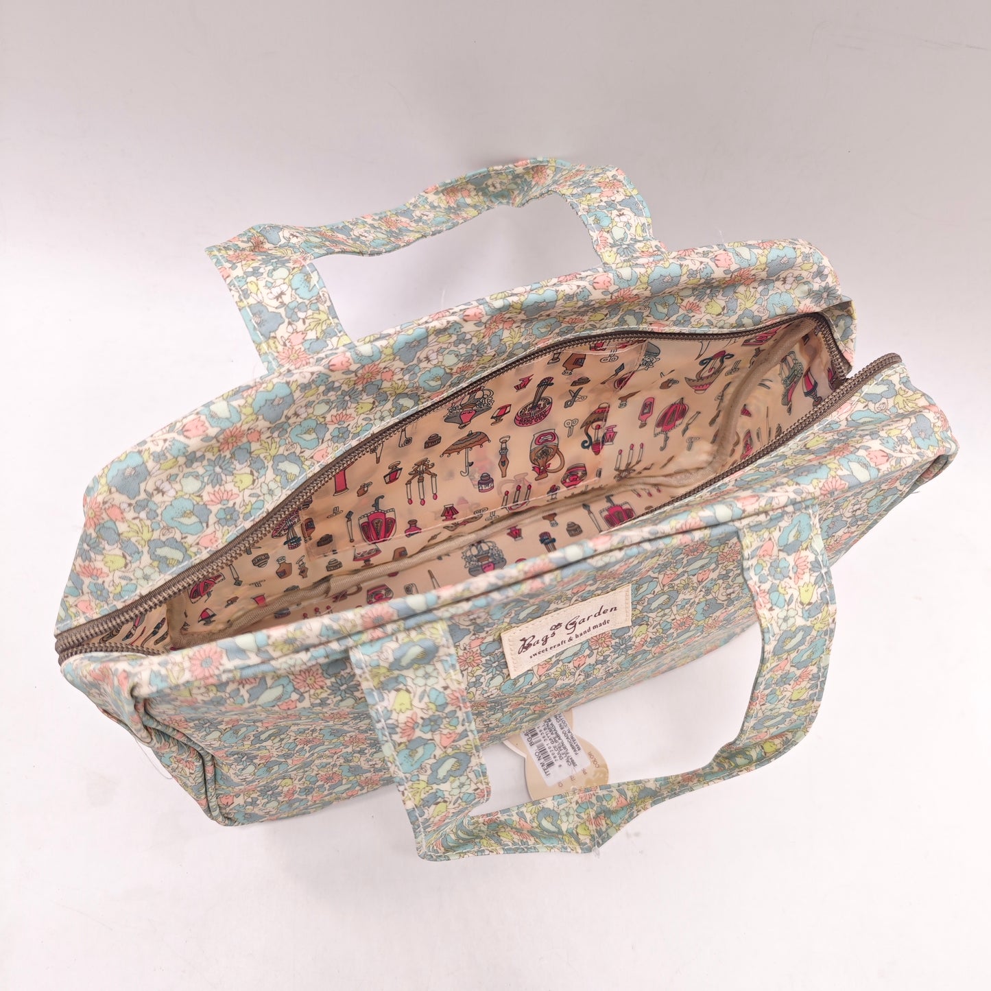 Bolso de mano impermeable con flores