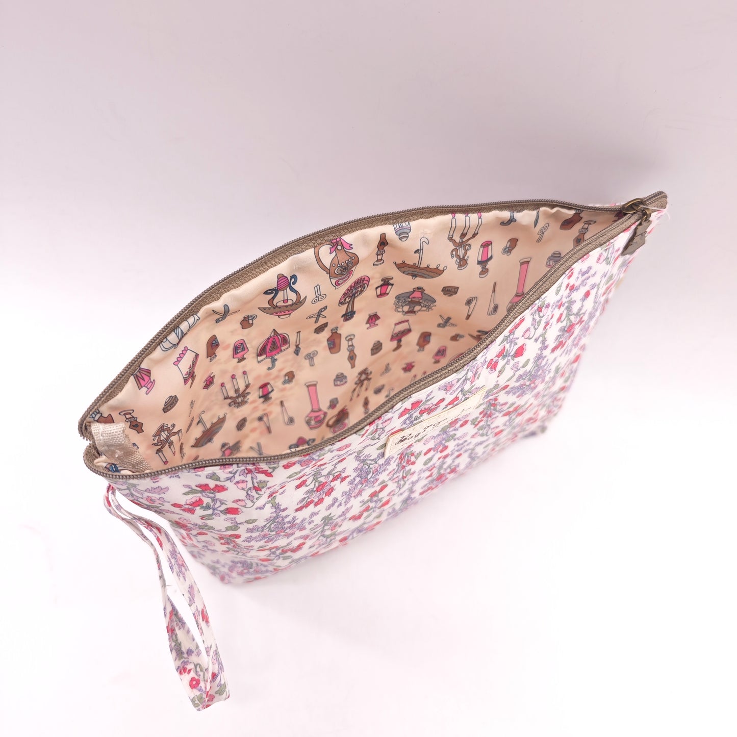 Neceser grande impermeable con flores