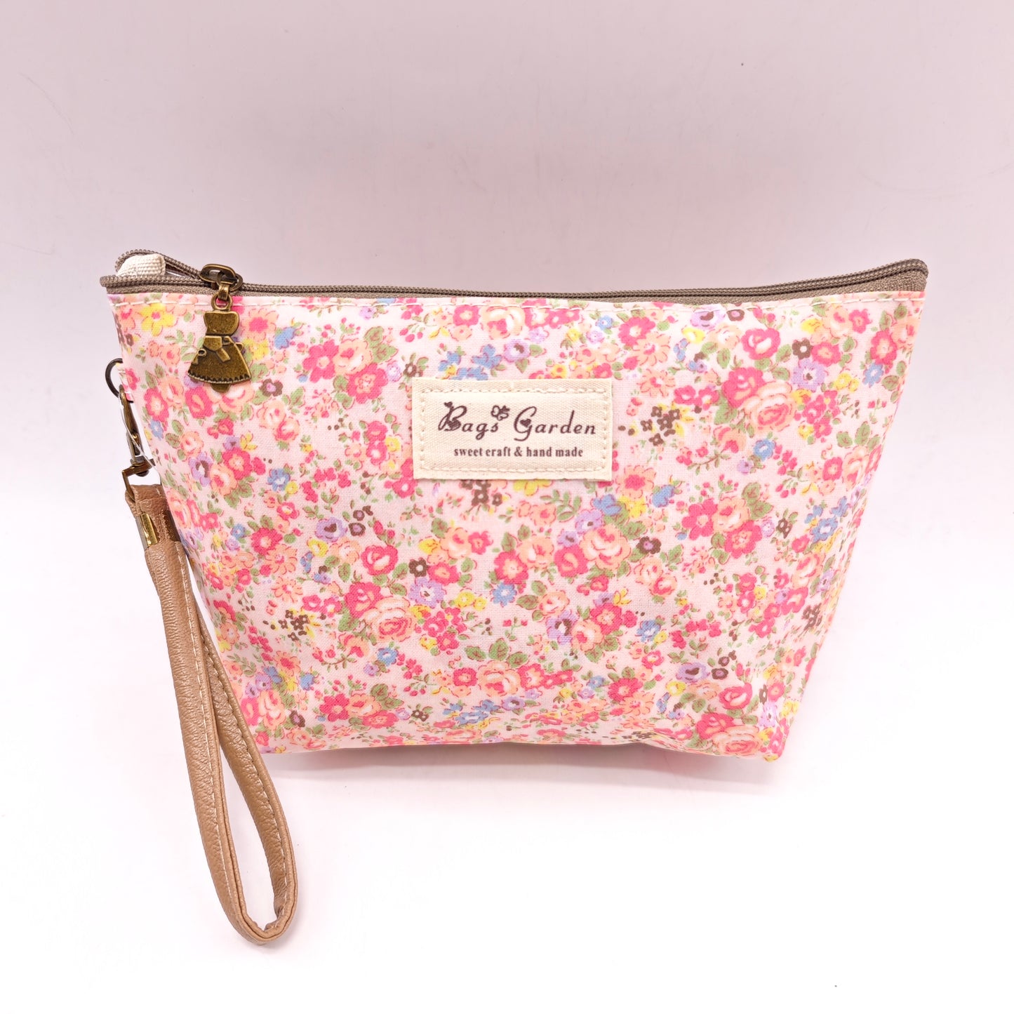 Neceser pequeño impermeable con flores