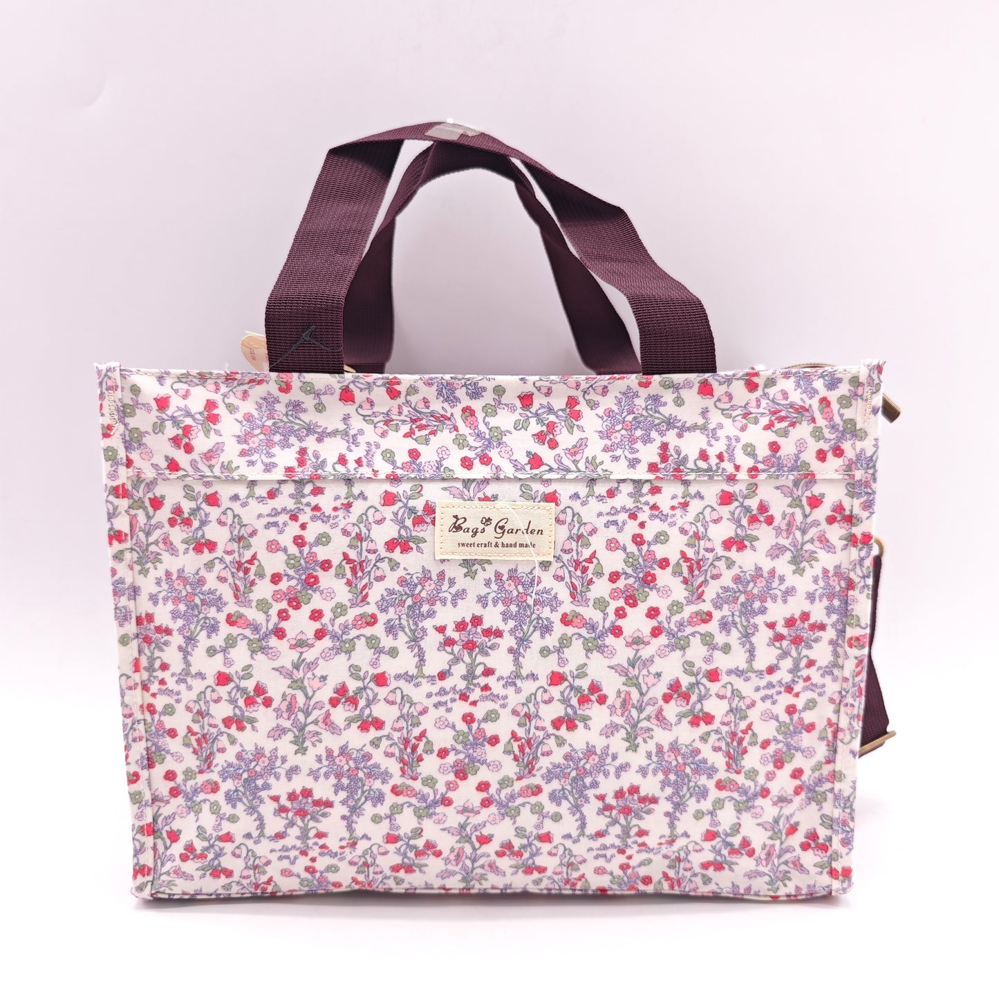 Bolso tote impermeable con estampado floral