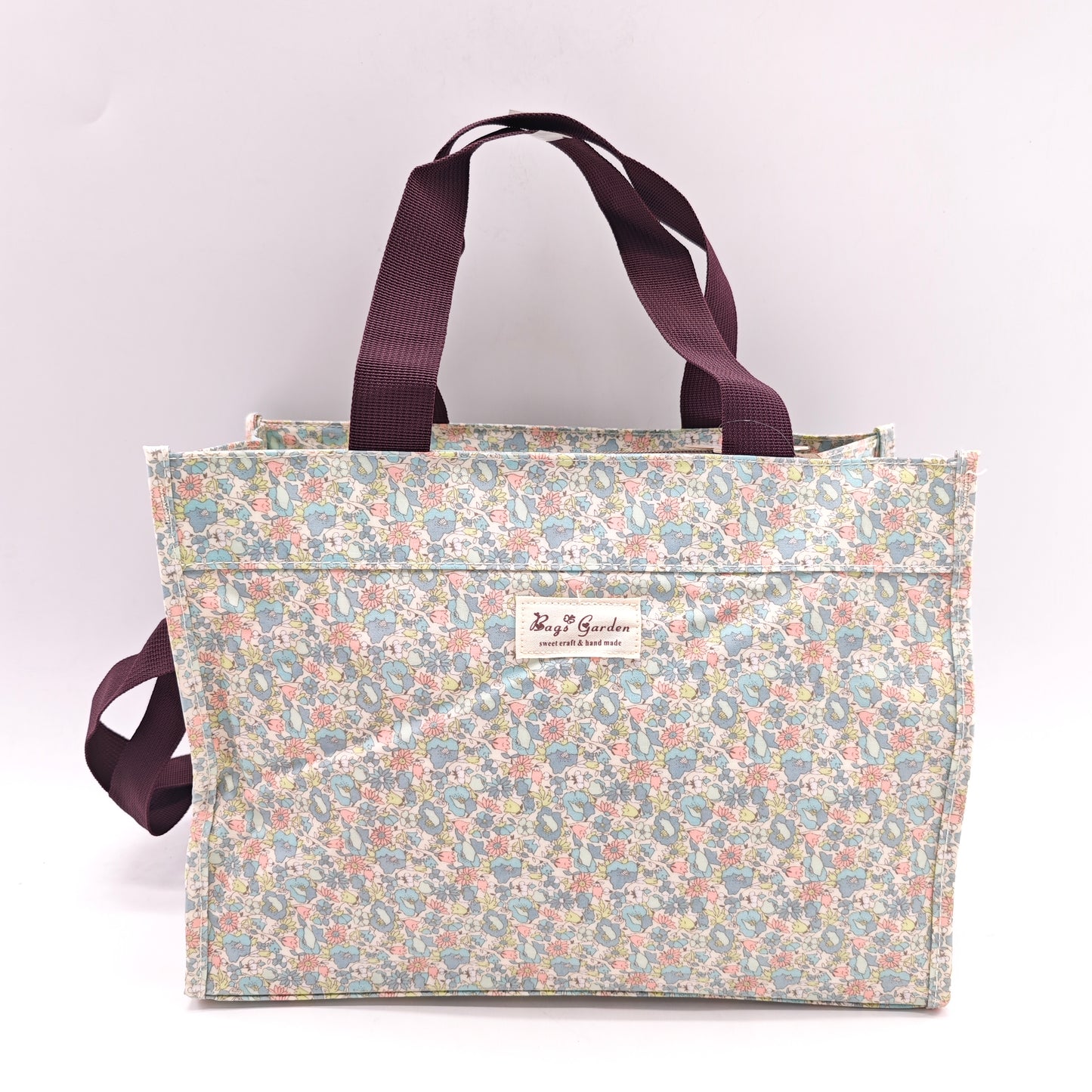 Bolso tote impermeable con estampado floral