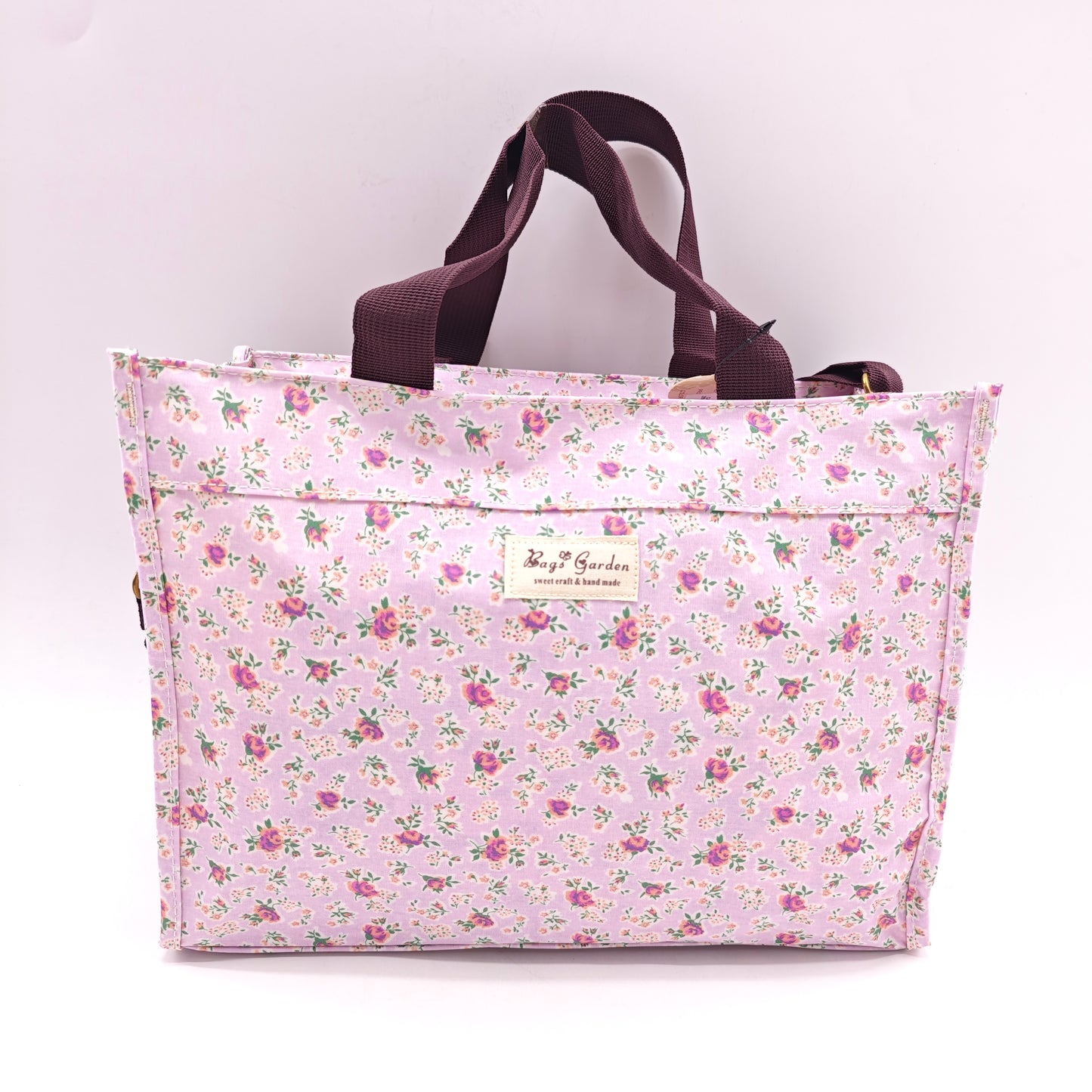 Bolso tote impermeable con estampado floral