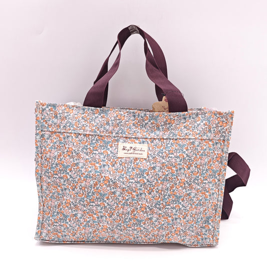 Bolso tote impermeable con estampado floral