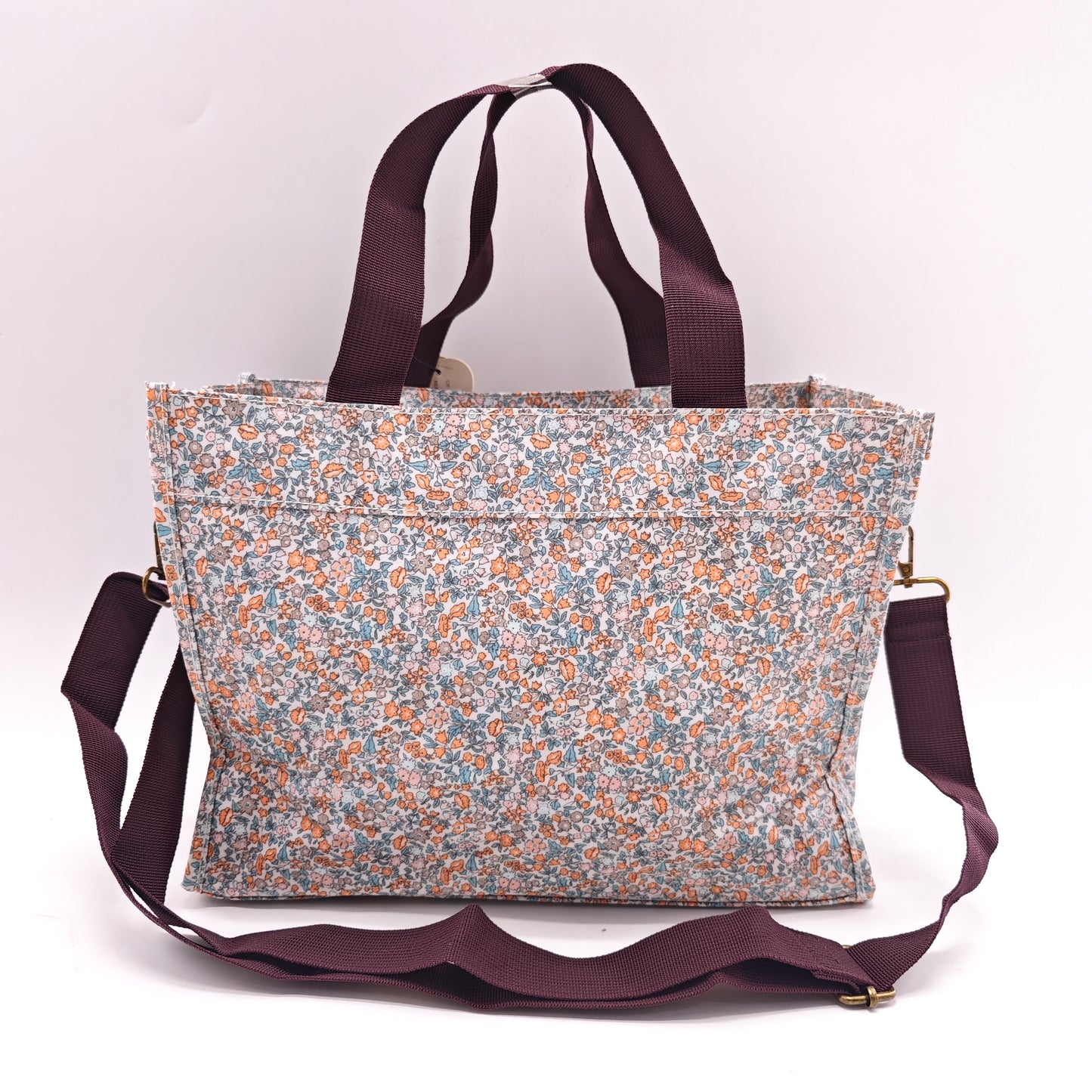 Bolso tote impermeable con estampado floral